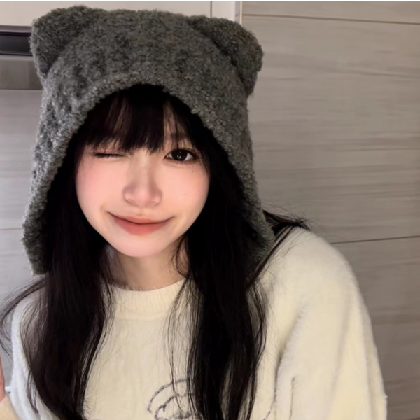 -당일출고- 냥이 니트 모자 겨울 니트모자 털모자 벙거지 귀여운 모자
