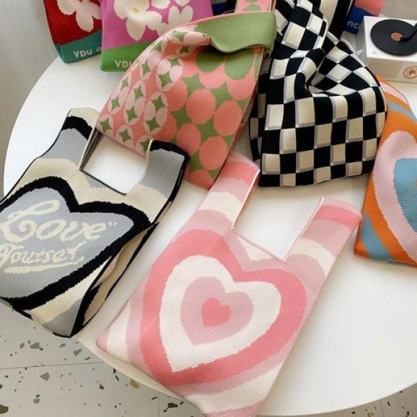 스트랩 손목 니트 파우치 가방 7color DK-0164