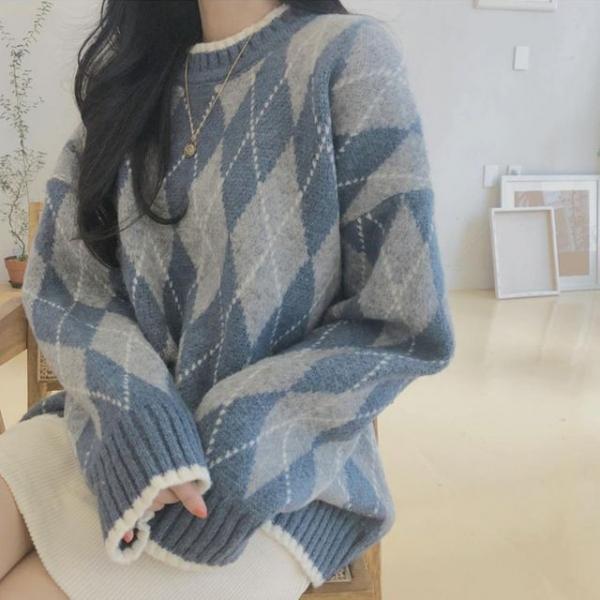 아가일 라운드 다이아 니트