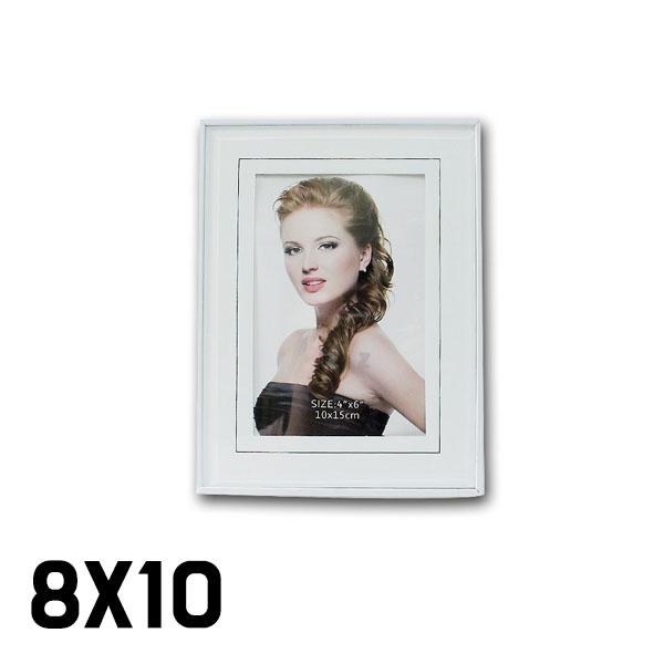IS 탁상용 화이트 라인 유리액자 8X10
