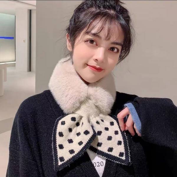 머플러 니트 페이크퍼목도리 따뜻한목도리 넥워머