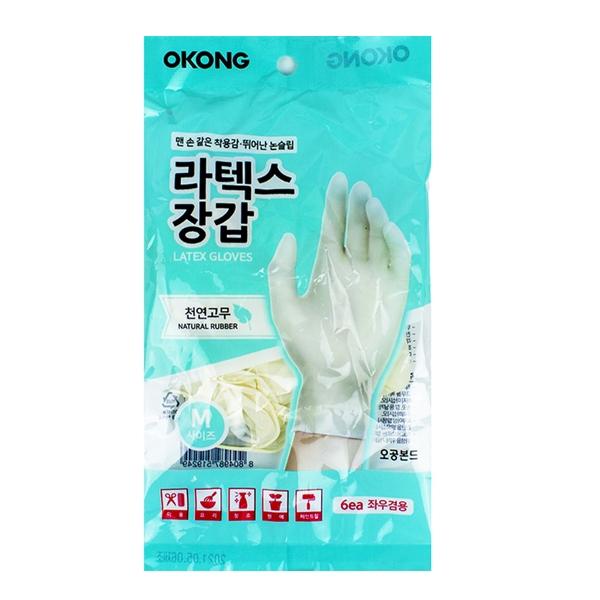 BTM 오공 다용도 라텍스 장갑 6매입 2개 좌우겸용