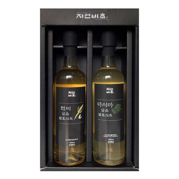 다시마식초500ml+현미식초500ml SET(유기현미사용)