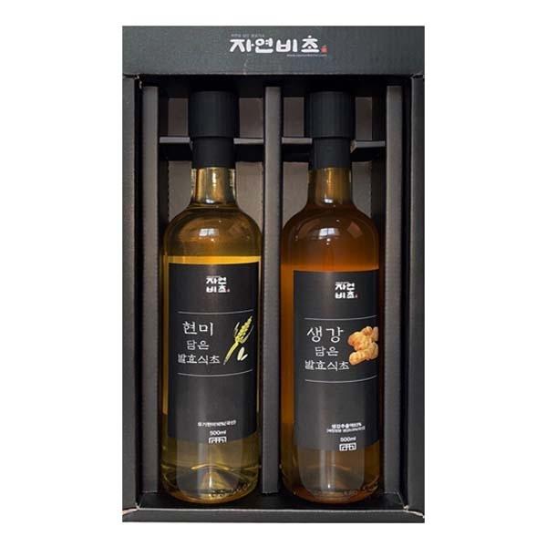 생강식초500ml+현미식초500ml SET(유기현미사용)