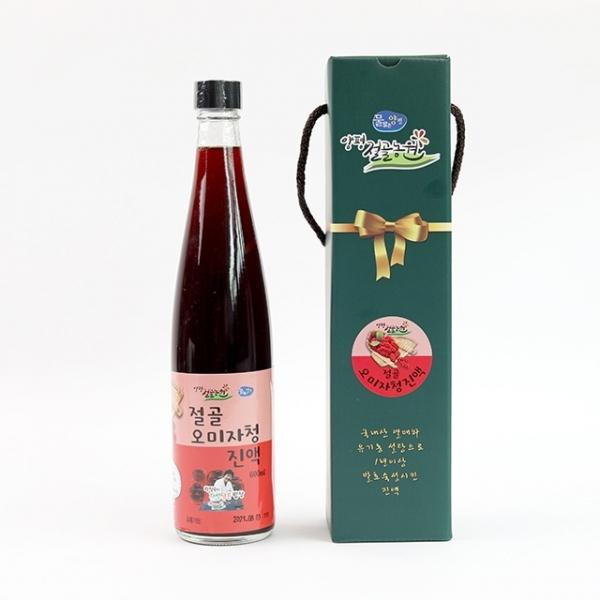 절골 오미자청진액 유리 600ml