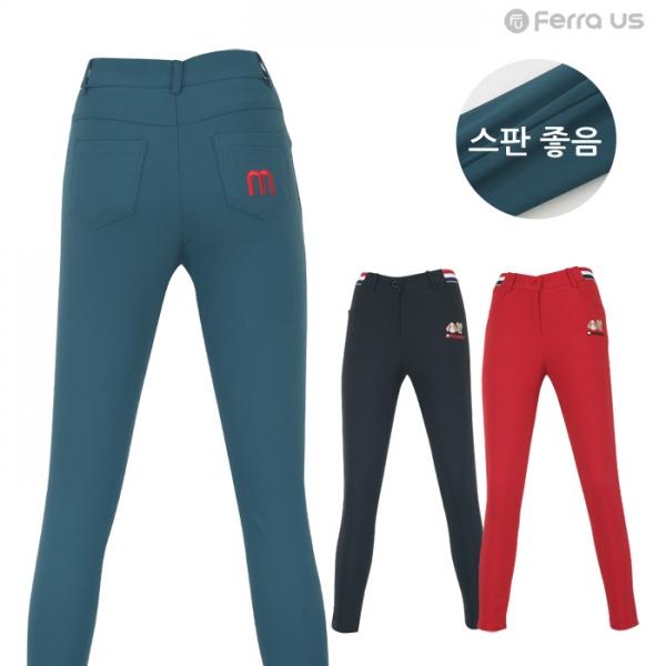 페라어스 여성 스판 옆삼색밴딩 골프 바지 APMI8022F1