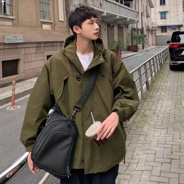 남녀공용2컬러 루즈핏후드 하프야상 자켓점퍼 IS-JP20