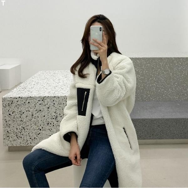 리버시블점퍼 롱코트 후리스 롱자켓 DS롱레트로