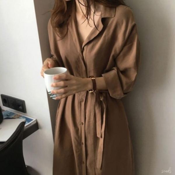 여자 트렌치 코드 외투 아우터 가을 자켓 2컬러