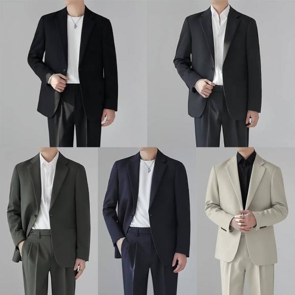 교복몰 데니안 클래식 단색 남자 정장세트(자켓_바지)