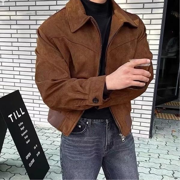 남성 간절기 스웨이드투웨이 지퍼블루종 자켓 IS-JK59