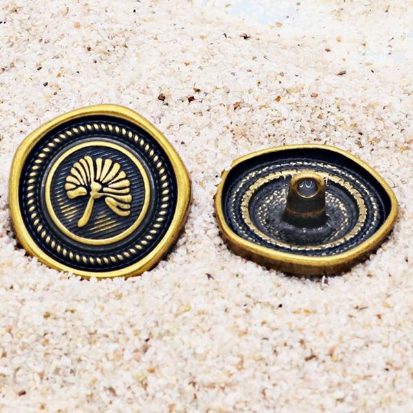 블랙23mm 금단추 바지허리 도금 요술단추 자켓