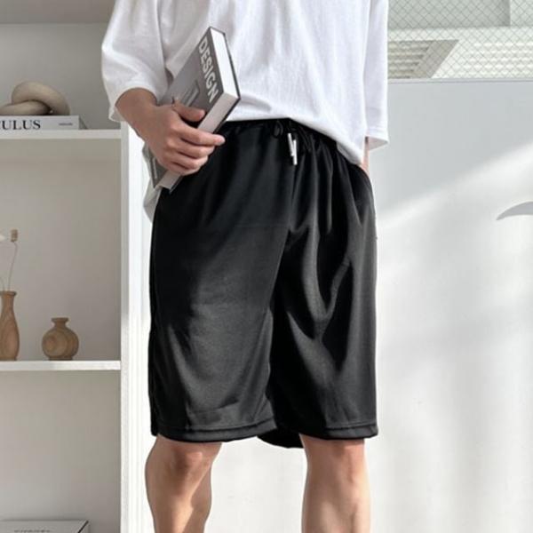 남성 오버핏 실내복 운동 헬스 반바지
