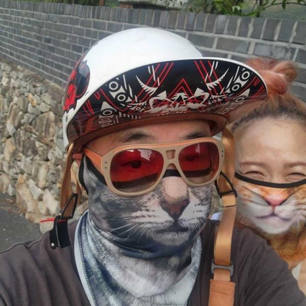 라이더 고양이 모양 귀걸이형 바라클라바