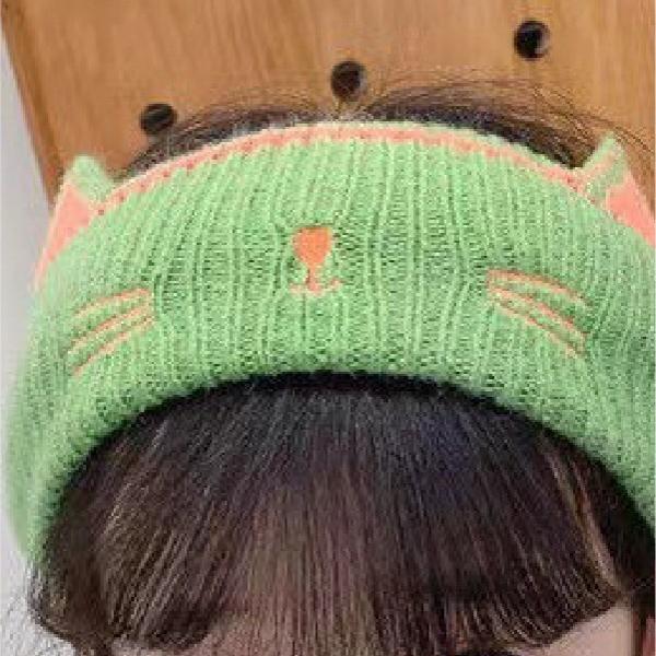 따스한 아동용 가을겨울 캣츠 넥워머 목도리 넥스카프 헤어밴드