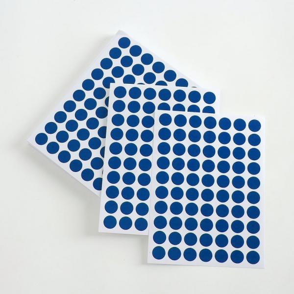 컬러 원형 스티커 표시스티커 60매세트(10mm 블루)