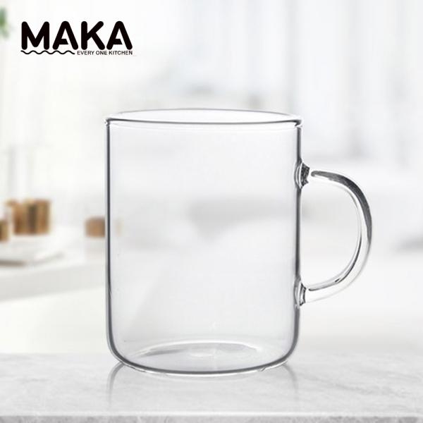 [마카] 내열유리 일자 손잡이 머그컵 190ml M3