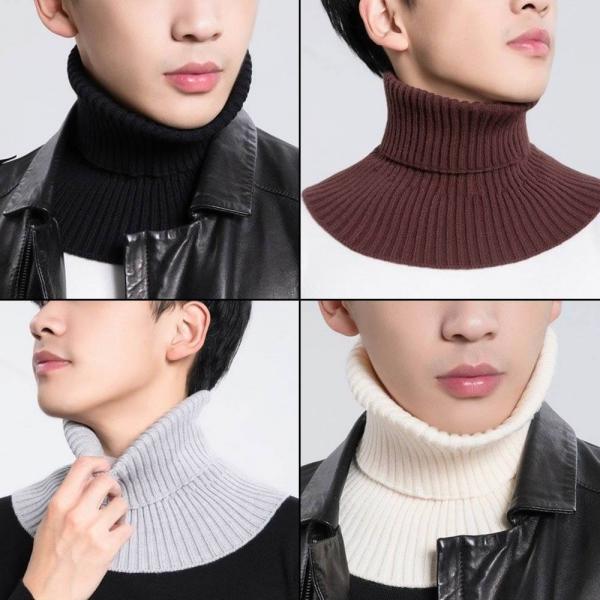 페이크 넥폴라 따뜻한 목만있는 넥워머 레이어드 공갈 목티