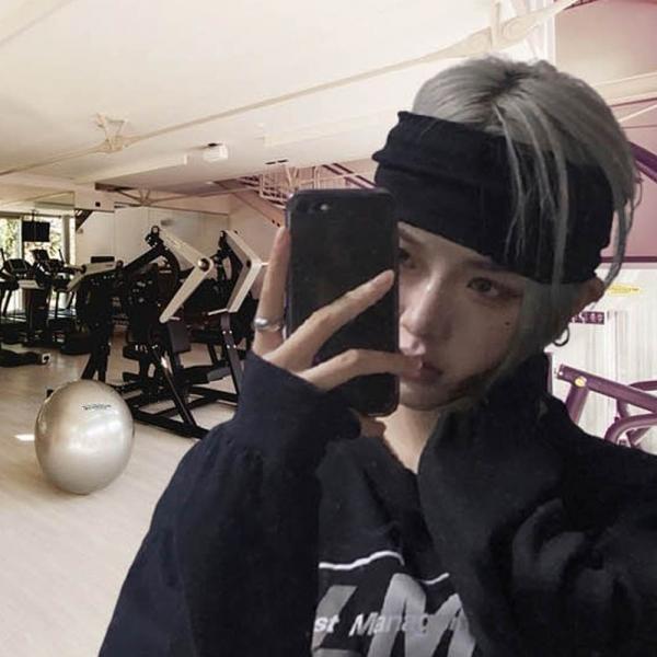 여성 실내외 스포츠 활동 무지 블랙 머리띠 헤어밴드
