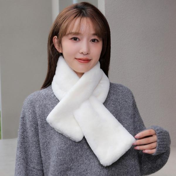겨울 토끼털 퍼목도리 방한 머플러