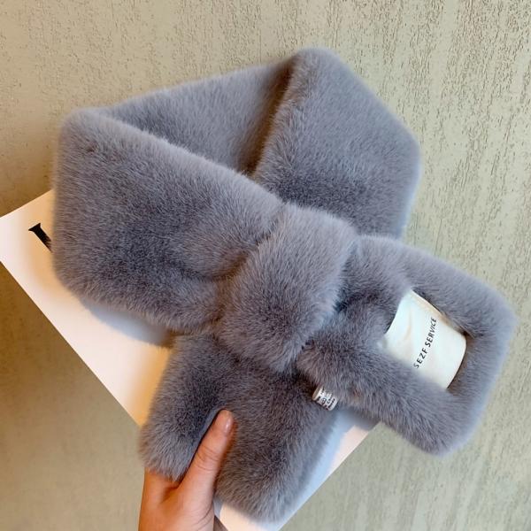 방한 부드러운머플러 목돌이 미니멀 끼우는목도리 퍼