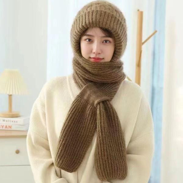머플러 일체형 비니 부드러운 겨울 방한 패션 따듯한 캐주얼 머플러 안감퍼 보온성이 좋은 아이템