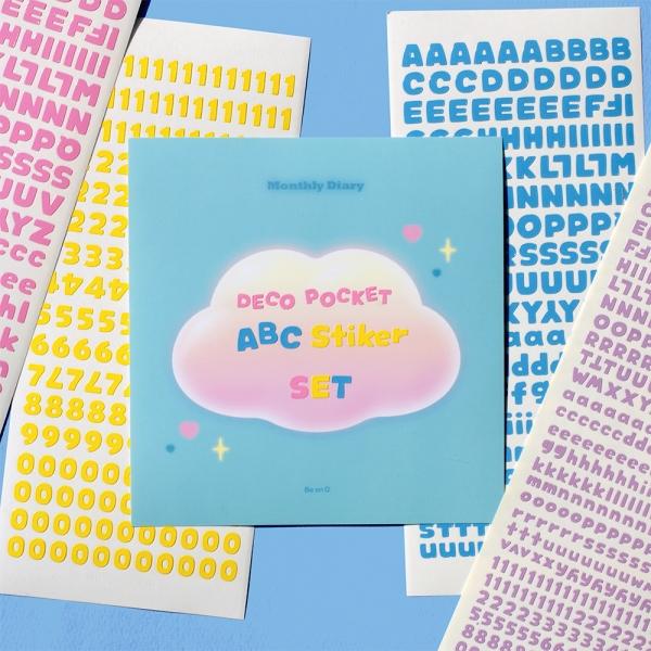 데코포켓 ABC 스티커 10종 SET