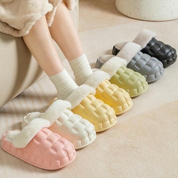 발편한 논슬립 층간소음 구름모양 털 실내화 슬리퍼