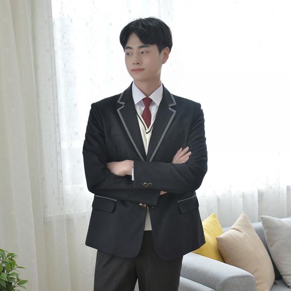 교복몰 네이비 그레이 라인 자켓(남자) 교복자켓