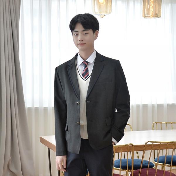 교복몰 차콜 네이비 라인 자켓(남자) 교복자켓
