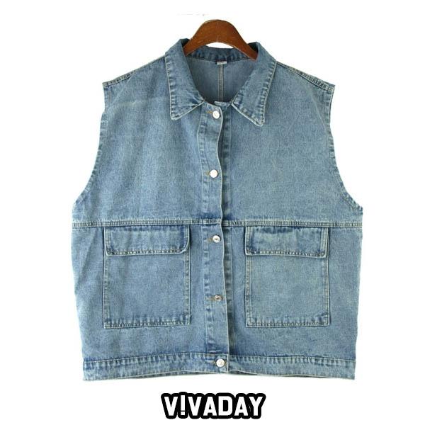 VIDS-SS982 민소매 청자켓
