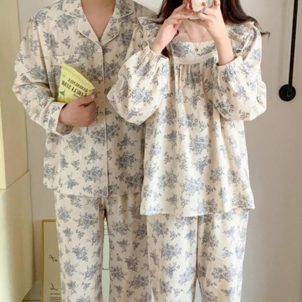 뜨왈 드 주이 면100 순면 봄 간절기 긴팔 파자마 잠옷 세트