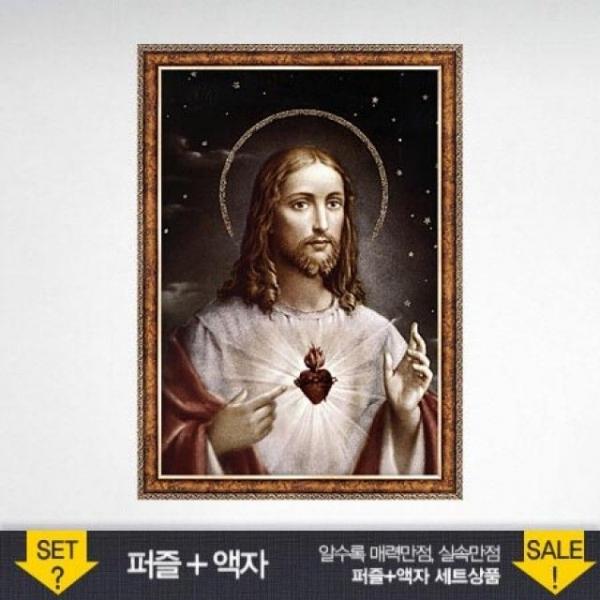 1000조각 - 그리스도 (야광) 앤틱골드 액자세트