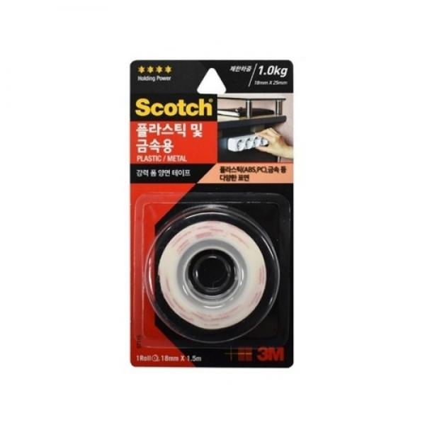 3M 스카치 강력 플라스틱 및 금속용 폼 양면테이프 ST115 / 1롤 18mm*1.5M