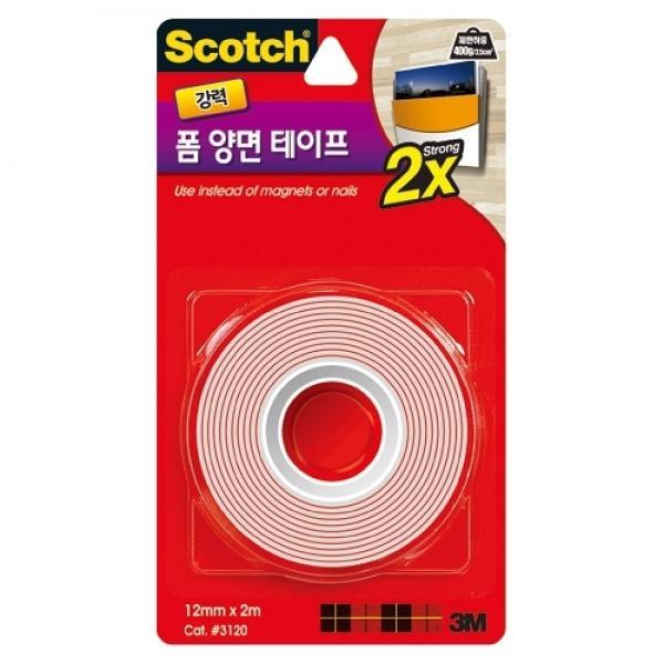 3M 스카치강력폼양면테이프 #3120 / 12mm*2m