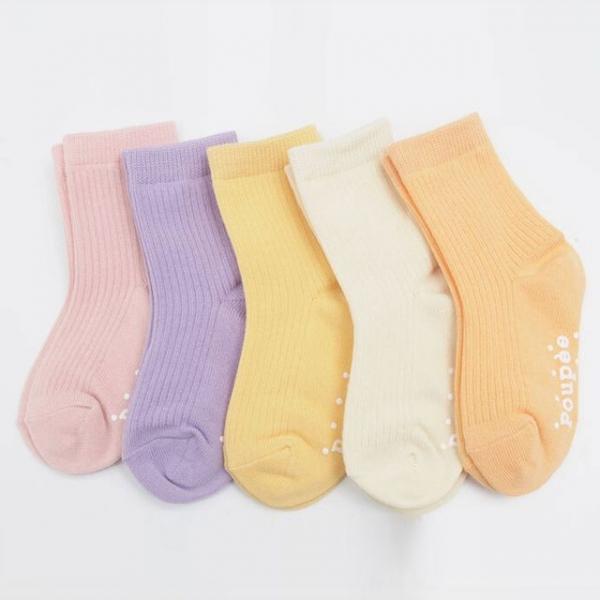 유아 아동 긴목 골지 양말 5족 트렌디한 키즈 봄양말
