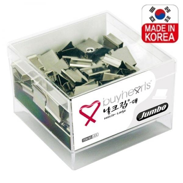 바이하츠 점보 실버날크립 날 대 JA 클립 날클립 / [제철 60매]