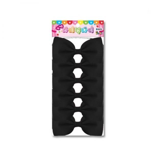 청양 펠트 나비넥타이 소 검정(흑색) 10*5cm(끈32cm) 6개입