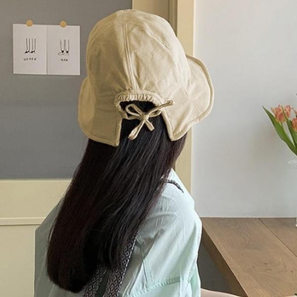 여자 린넨 면 보넷 봄 여름 리본 버킷햇 벙거지 모자 플로피햇