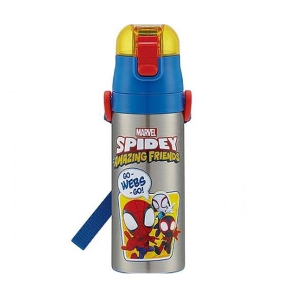 일본 스파이디 원터치 스테인레스 보냉물병 470ml