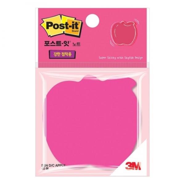 3M 포스트잇 슈퍼스티키 다이컷 사과 / 80*84MM 45매입