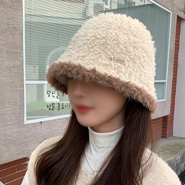 봄 겨울 성인모자 큐빅레터링 비니 귀달이 털 모자 여성 여자 모자 버킷햇