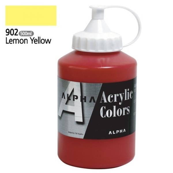 알파 미디엄바디/실버 아크릴물감Ⅰ 500mL 902 레몬옐로우