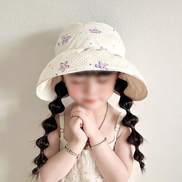 유아 아동모자 불가사리돌돌이 모자 가림막 봄 여름 가을 밀짚모자