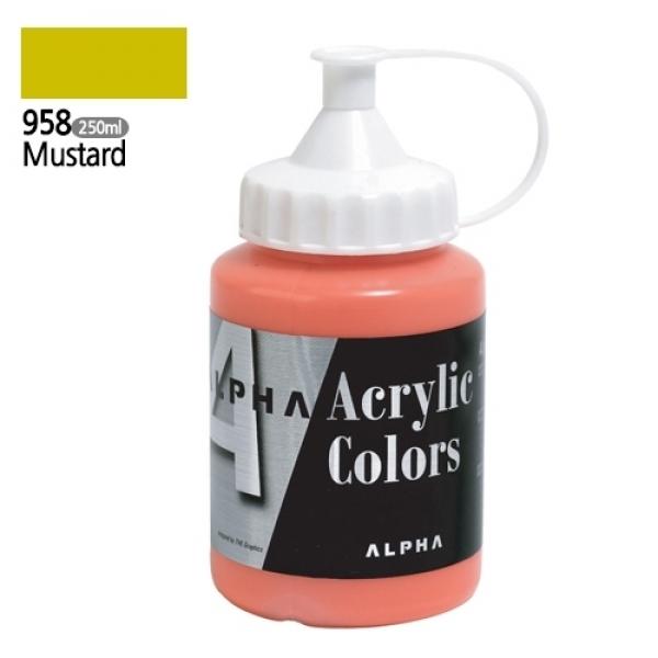 알파 미디엄바디/실버 아크릴물감Ⅰ 250mL 958 머스타드