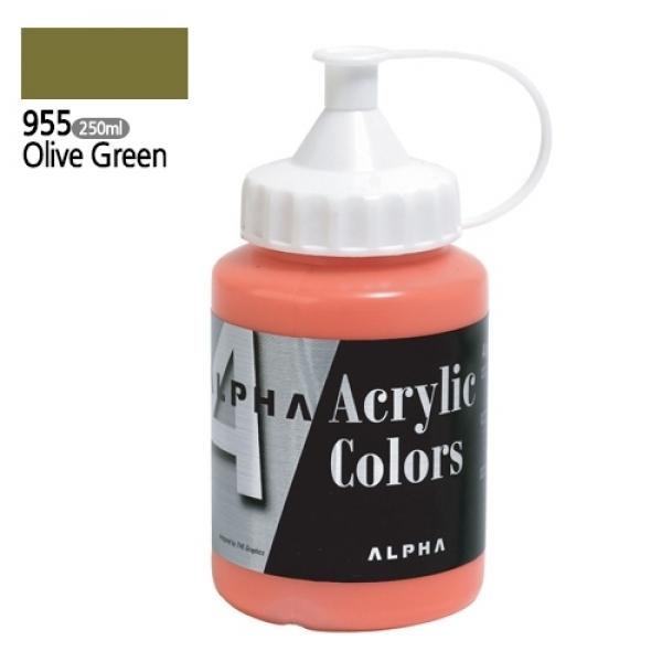 알파 미디엄바디/실버 아크릴물감Ⅰ 250mL 955 올리브그린