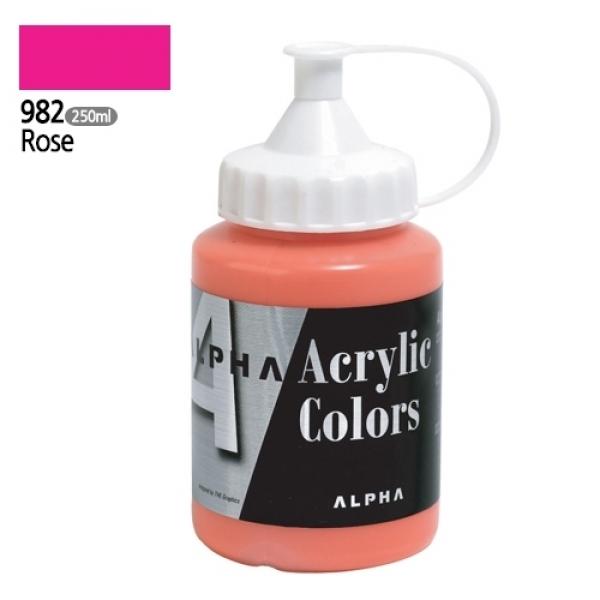 알파 미디엄바디/실버 아크릴물감Ⅱ 250mL 982 로즈