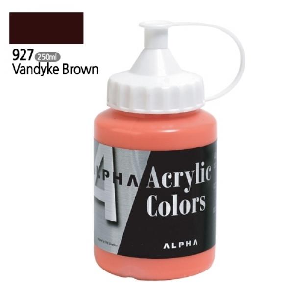 알파 미디엄바디/실버 아크릴물감Ⅰ 250mL 927 반다이크브라운