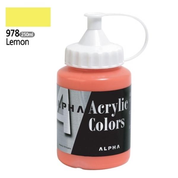 알파 미디엄바디/실버 아크릴물감Ⅱ 250mL 978 레몬