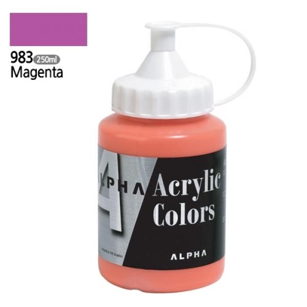 알파 미디엄바디/실버 아크릴물감Ⅱ 250mL 983 마젠타